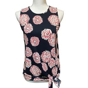 Ann Taylor Factory Tie Front Sleeveless Floral Tank. Size XS